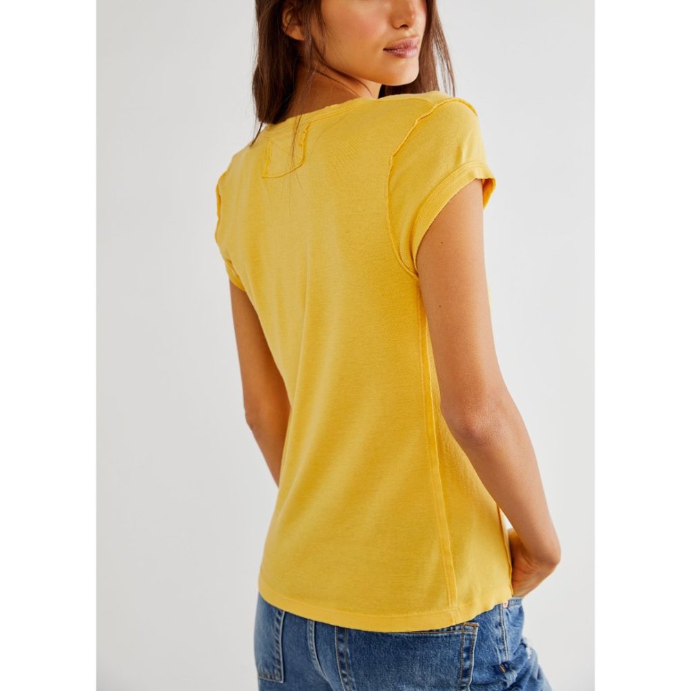 NWT Free People Always Yours Tee / Honey Tea - Picture 2 of 3